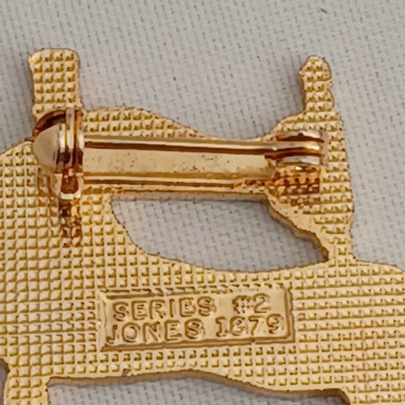 Jones Jewelry Vintage Antique Sewing Machine Lapel Pin Series 2
